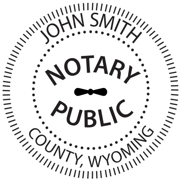 Wyoming Notary Public Round Stamp | STA-WY02